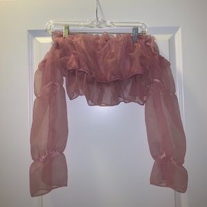 Pink Puff Sleeve Top